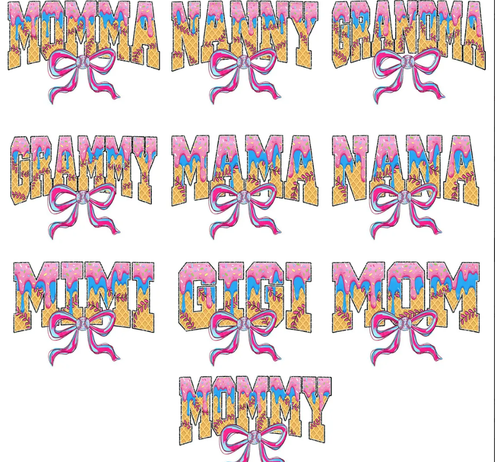Custom Baseball Mama Drip, Baseball Ice Cream Drip , Baseball Mom Dripping, Mama Baseball, Game Day Baseball