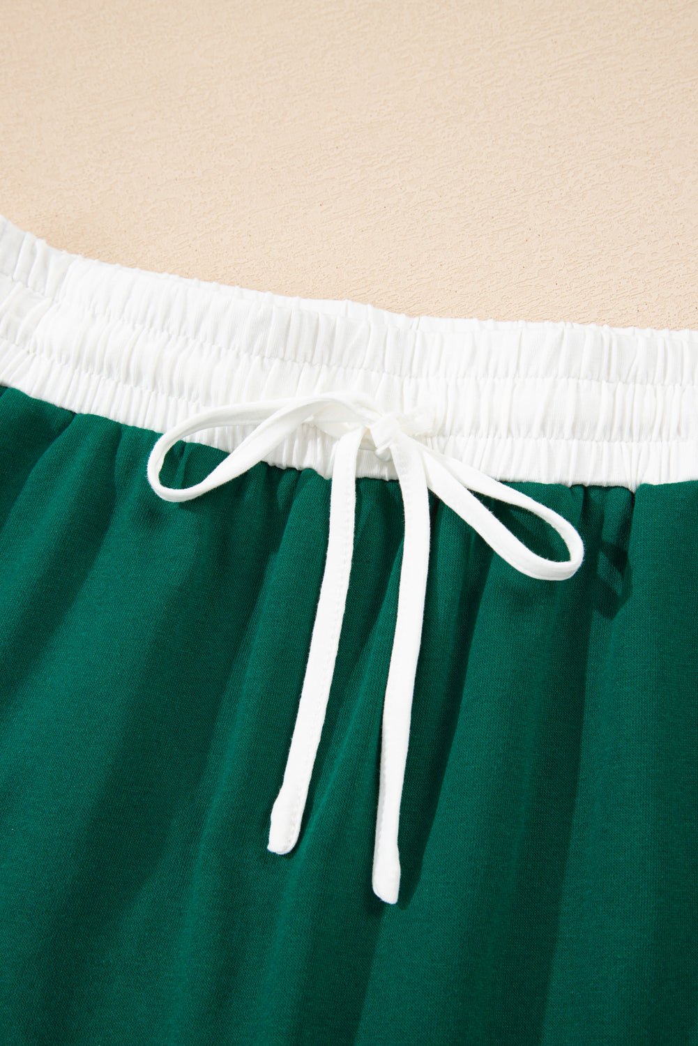 Black Varsity Stripe Detail Drop Shoulder Pullover Mini Skirt Set