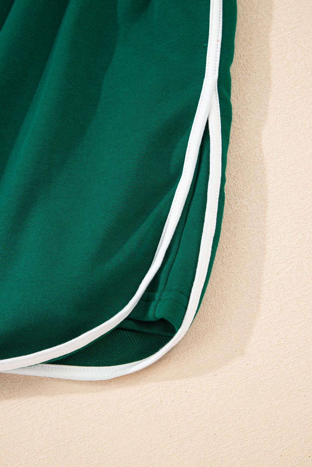 Black Varsity Stripe Detail Drop Shoulder Pullover Mini Skirt Set