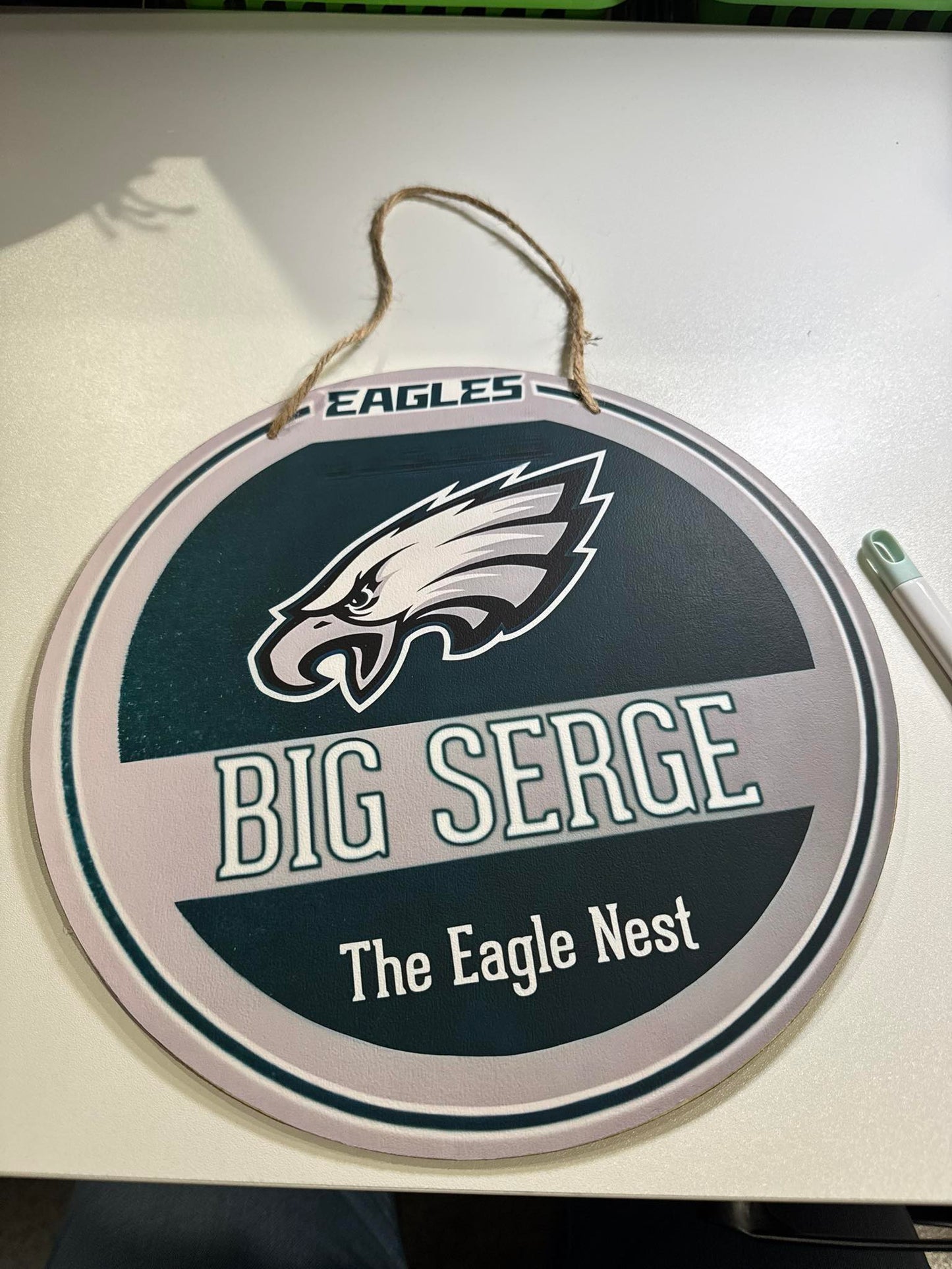 🪵 Custom Round Wooden Sign – Personalized Home Decor