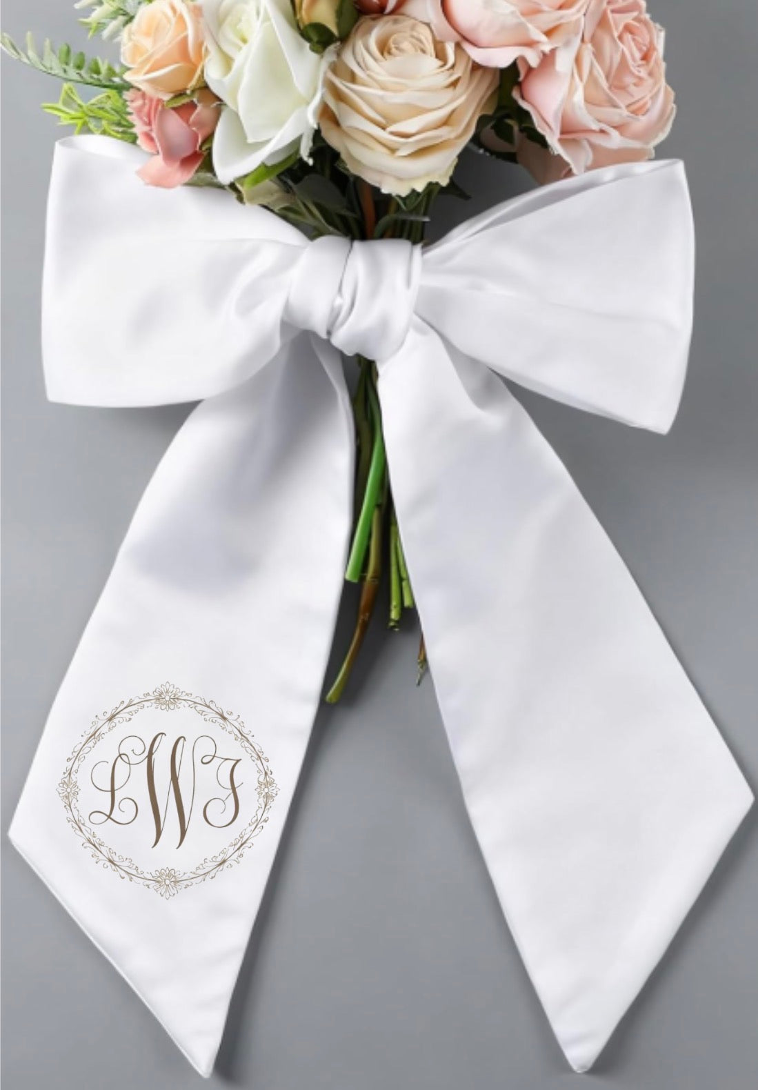 Personalized Monogram Bouquet Sash