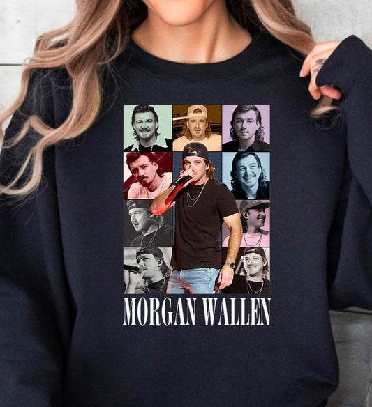 Morgan Wallen Collage Graphic T-Shirt, Country Music Fan Apparel