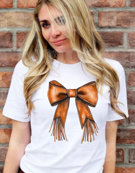 Western Coquette Bow-Graphic T-Shirt: Stylish, Cozy, Comfortable Everyday Wear
