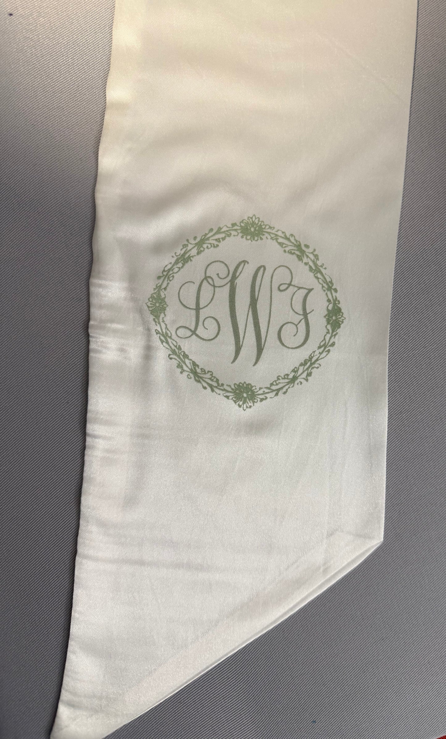 Personalized Monogram Bouquet Sash