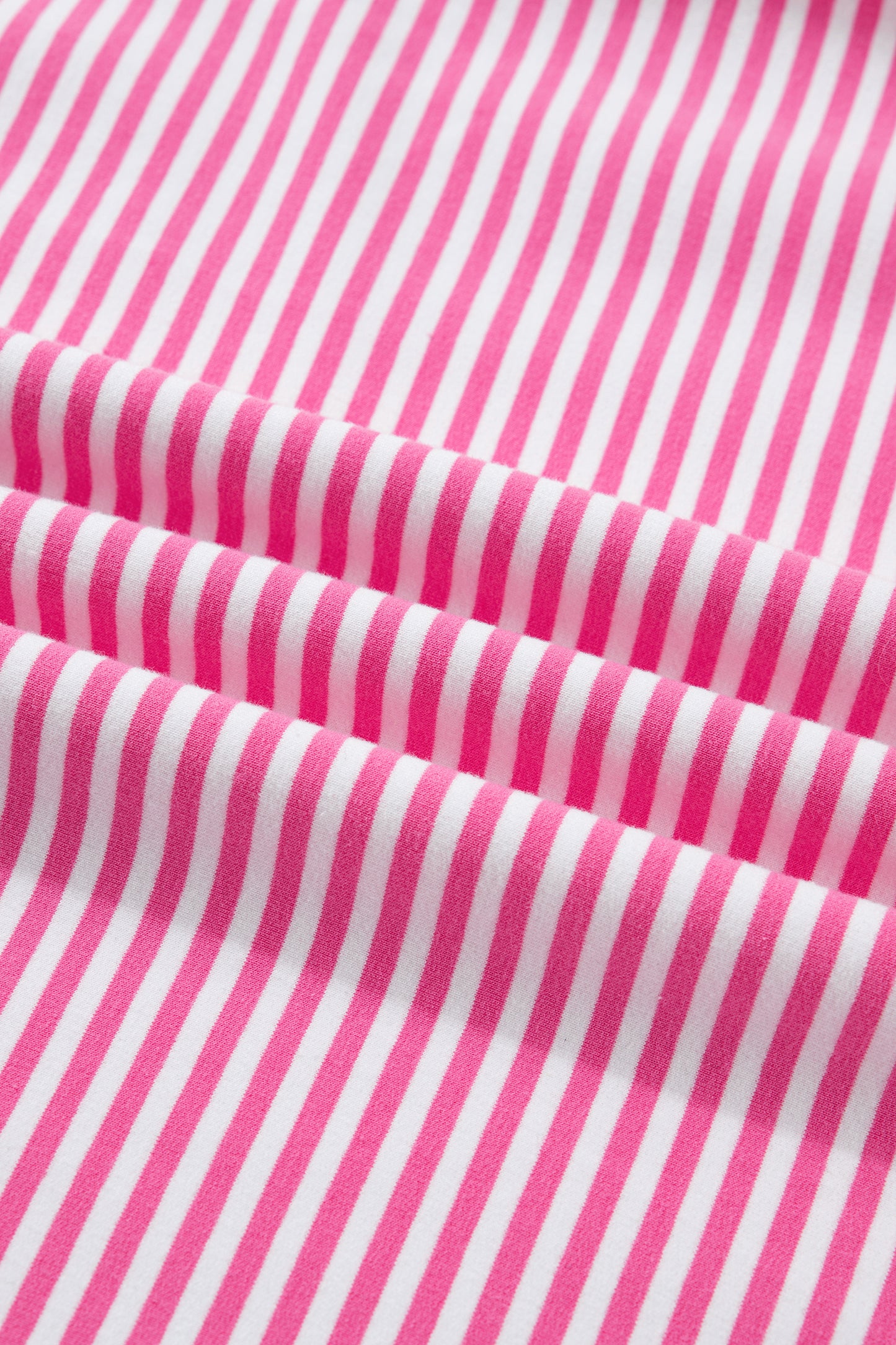 Pink Stripe Oversize Mock Neck Sweatshirt and Shorts Set