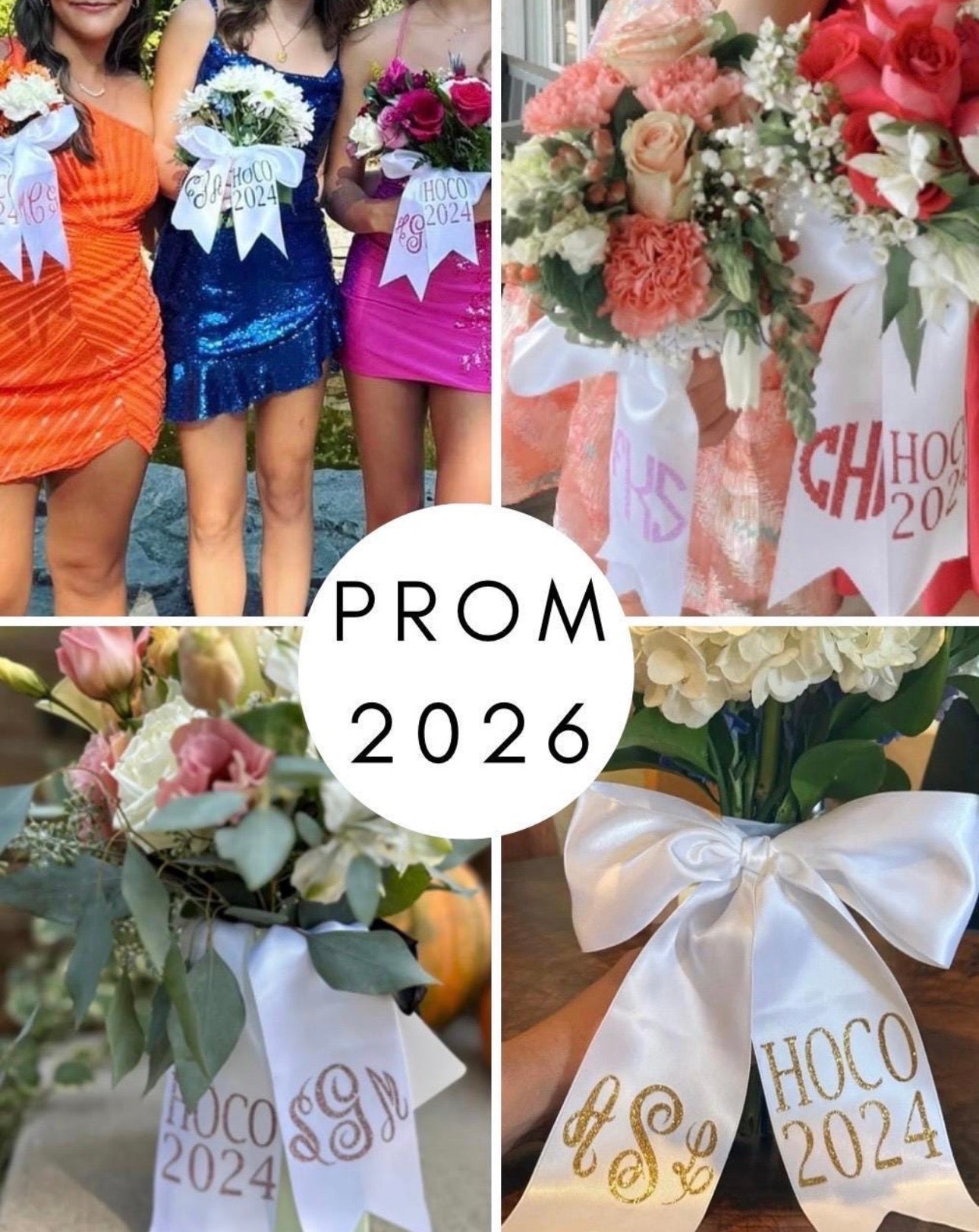 Personalized Monogram Bouquet Sash