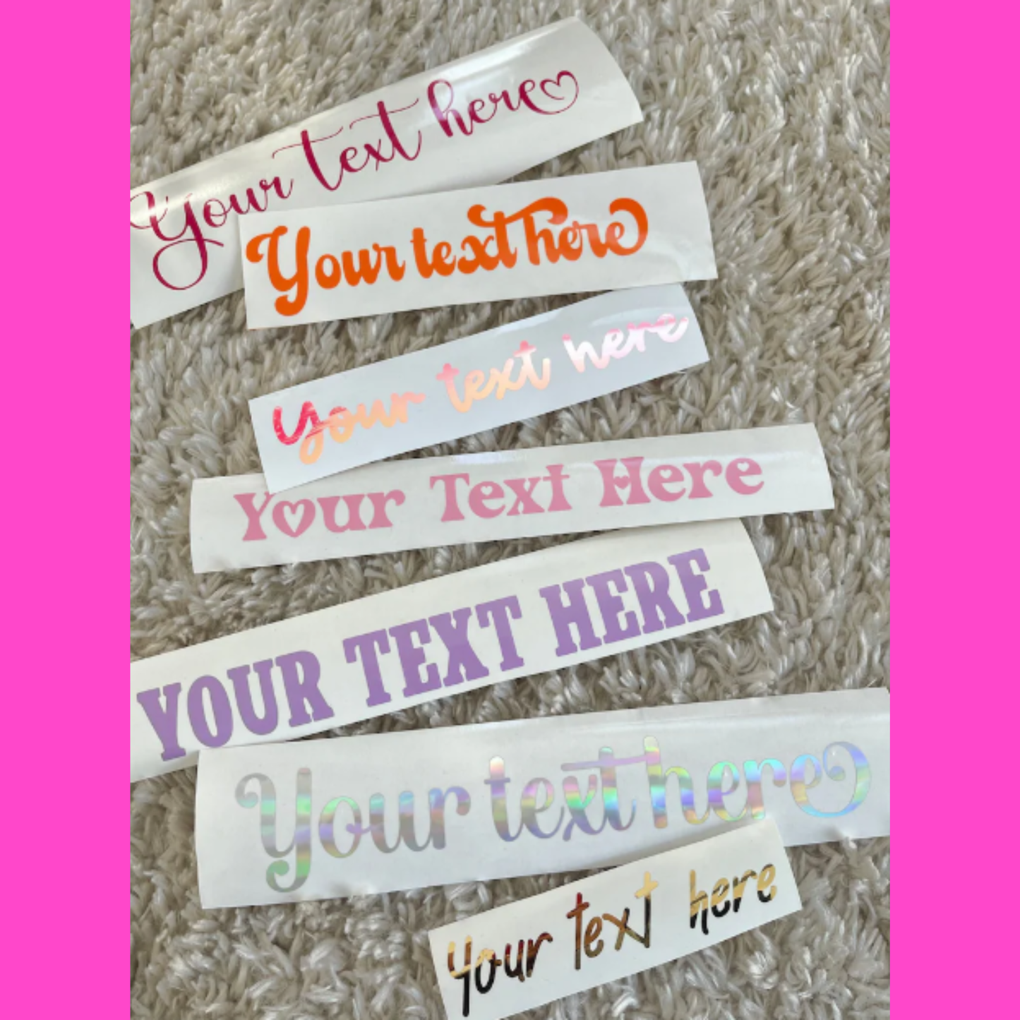 Custom Text Vinyl Decals - Personalized Decals- Custom Stickers-