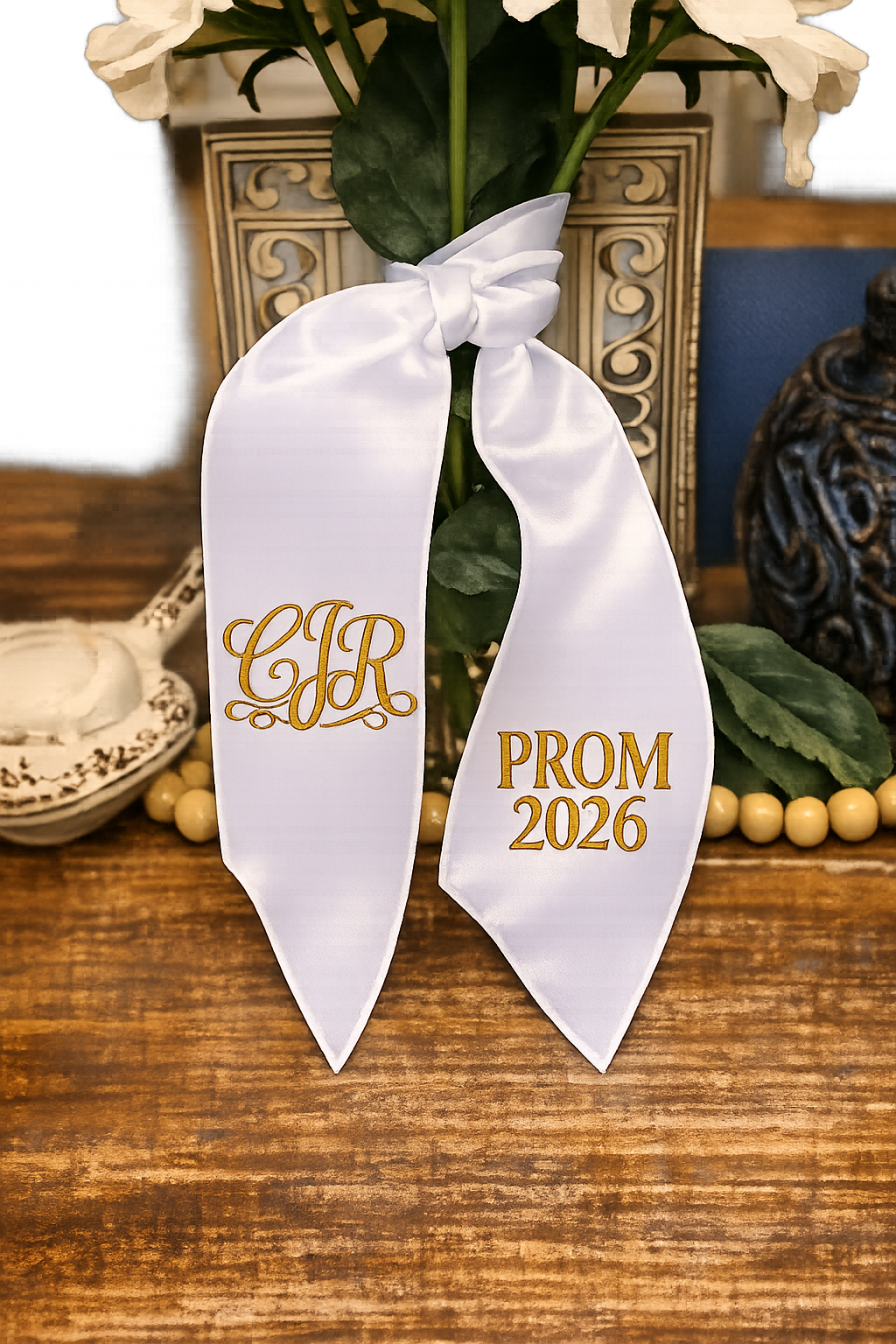Personalized Monogram Bouquet Sash