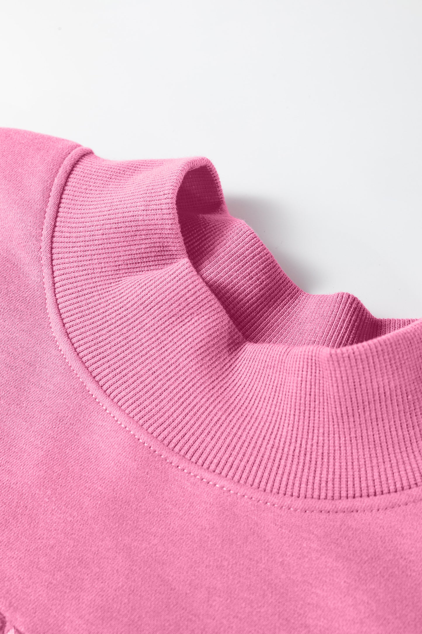 Apricot Pink Oversize Mock Neck Sweatshirt
