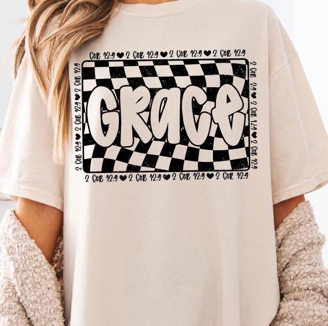 Grace Christian T-Shirt | 2 Corinthians 12:9 Bible Verse Apparel