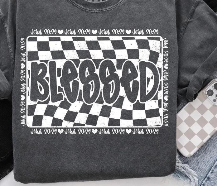 Blessed Christian Sweatshirt | John 20:29 Bible Verse Apparel